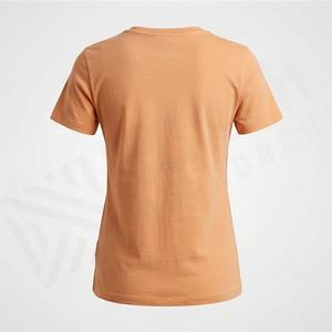 Collection été, t-shirt en coton pour femme, logo personnalisé, manches courtes, uni, broderie de haute qualité, impression personnalisée, couleur personnalisée, vêtements - Product Image 2