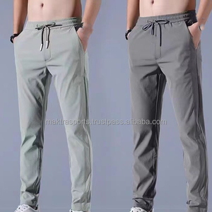 <b>Men's</b> Canvas Mid Waist Lightweight <b>Stretch</b> Casual Pants Spring Thin Loose Straight Breathable Sports Style - Product Image 2
