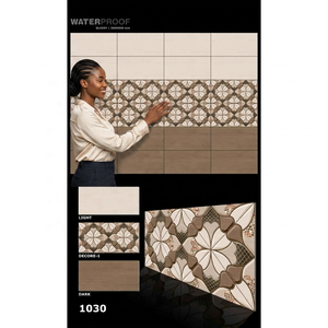 Azulejos de Pared de Cerámica de Estilo Tradicional Coreano de 300x600 mm en Acabado Brillante Color Beige Ónix con Característica Antideslizante para Baño - Product Image 2