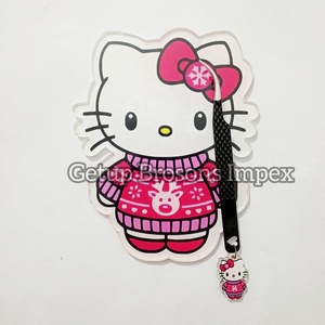 Pinzas con Punta Acrílica Curva con Recubrimiento de Polvo Negro, Llavero con Diseño de Hello Kitty, Mariposa y Flor, Logotipo Personalizado, Pegamento Multifuncional para Pestañas - Product Image 6