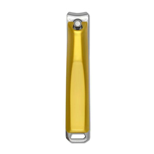 Custom Ergonomic Wide Handle Nail Clipper Titanium Silver Finish Sharp Curved Jaw Fingernail Trimmer Travel Size Cutters - Product Image 6