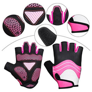 Genuine Leather Cycling Gloves PU Synthetic Leather Silicone Grip Non-Slip Butter Fly Mesh for Sports Shock Absorbing Riding - Product Image 3