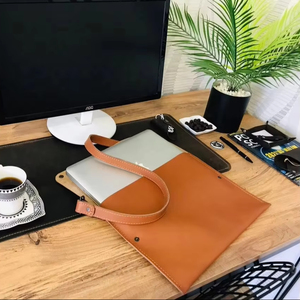 Funda de Piel Auténtica Impermeable con Logotipo Personalizado para Laptop, para Hombres y Mujeres, Uso en Oficina y Negocios, LS-0300 - Product Image 1