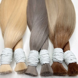 Extensiones de pelo ruso suave y recto de doble estirado de fábrica, cutícula completa alineada, pelo virgen crudo a granel de Vietnam - Product Image 2