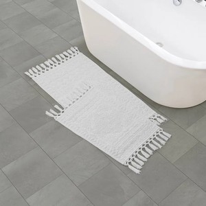 Alfombra de Baño Rectangular, Duradera, Lavable, con Diseño de Mechones, Minimalista, Gruesa, para Cuarto de Ducha - Product Image 1