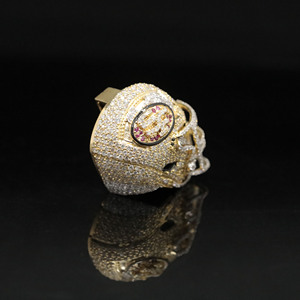 Pendentif personnalisé Hip Hop avec diamants CZ et chaîne cubaine Miami - Product Image 5