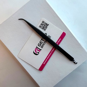 แหนบดัดขนตาปลายโค้งยาว สแตนเลสสตีล  ปลายเรียบ  สำหรับต่อขนตา - Product Image 5