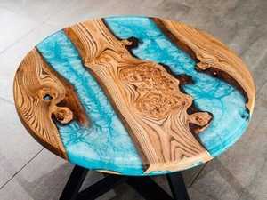 Custom Luxury Solid Wood River <b>Table</b> with <b>Epoxy</b> <b>Resin</b> Live Edge Handmade Coffee <b>Table</b> for Modern Home Furniture Wholesale - Product Image 1