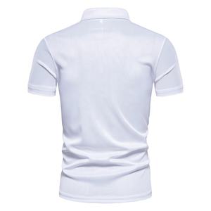 Chemise de golf pour homme 100 % coton respirant, personnalisable, décontractée, à manches courtes, avec motif brodé – Vente en gros - Product Image 4