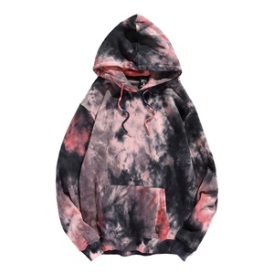 Sudadera con capucha oversize tie-dye para hombre, de algodón y felpa, estilo casual urbano, holgada, de manga larga y cálida. - Product Image 6