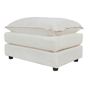 Divano 4 Posti Beige 2187 con Poggiapiedi per Soggiorno - Product Image 6