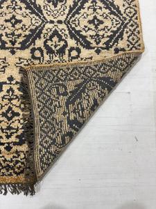 Alfombra de Yute de Pelo Largo Anudada a Mano, Hecha a Mano con Fibra Natural, Diseño Geométrico de Medallón, Estilo Boho, Ecológica para Sala de Estar y Dormitorio - Product Image 1