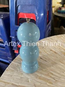 Decorative Wooden <b>Pepper</b> <b>Grinder</b> Refillable Spice <b>Grinder</b> Premium Lacquer <b>Pepper</b> Mill Adjustable Kitchen OEM ODM Wholesale - Product Image 2