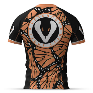Camiseta de Compresión VENOMOUS Monarch Butterfly, Transpirable, de Secado Rápido, Personalizada para MMA y BJJ, Manga Larga, para Entrenamiento - Product Image 3