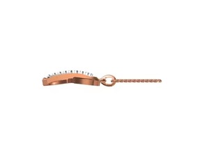 Colgante de oro con diamantes de diseño para mujer, joyería fina para regalo de aniversario de bodas con estilo moderno y brillo elegante. - Product Image 2