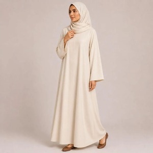 Abaya de qualité supérieure, robe longue, vêtements islamiques modestes, coupe ample, manches longues, pour femmes et usage quotidien, en vente. - Product Image 4