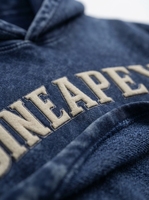 Ensemble de survêtement bleu imprimé pour homme, sweat à capuche et pantalon de jogging oversize, streetwear, logo brodé personnalisé, coton épais respirant, deux pièces