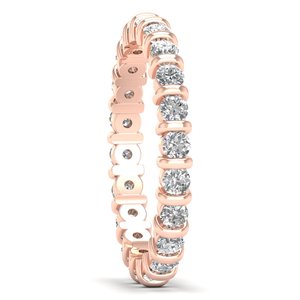 แหวนแต่งงานเพชรโมอิสซาไนต์ 14K ราคาส่ง REYES แหวนนิรันดร์สำหรับผู้หญิง ของขวัญวันครบรอบที่สมบูรณ์แบบ เครื่องประดับชั้นดี - Product Image 3