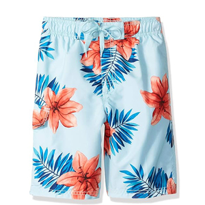 Custom Floral Print High Quality Surf Swim <b>Trunks</b> <b>Men</b> Outdoor Clothing Breathable Quick Dry Youth Beach Pants Sublimated Shorts - Product Image 5