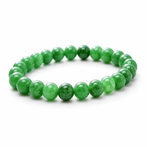 Natural Green Jade <b>Bracelet</b> 8mm Gemstone Beaded Stretch <b>Bracelet</b> Handmade Elastic Crystal <b>Healing</b> <b>Bracelet</b> Wholesale - Product Image 1