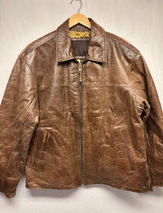 Veste en cuir véritable de haute qualité, style bomber, fermeture éclair intégrale, coupe moderne, personnalisable OEM & ODM - Product Image 2