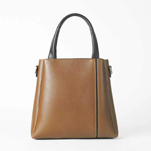 Sac fourre-tout en cuir véritable pour femme, qualité supérieure, style minimaliste, marron, fermeture éclair, haute qualité, décontracté, usage quotidien - Product Image 4