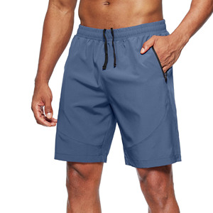 Shorts de jogging décontractés mi-longs en molleton bouclette épais en polyester, tricotés, teints unis, anti-plis, pour hommes - Product Image 2