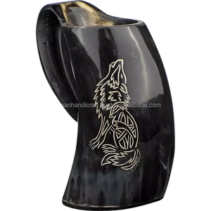 Nueva Taza de Cerveza Vikinga con Diseño de Cuerno, Hecha a Mano y Grabada - Product Image 6