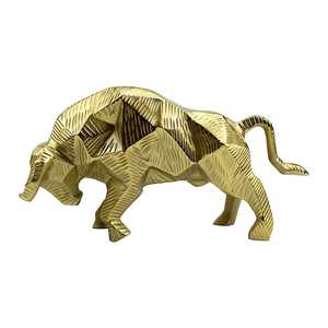 Aluminium Bull Sculpture Handmade Engraved Modern Art Eco-Friendly Durable Tabletop <b>Decor</b> for Home Office - Product Image 6