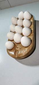 Wooden <b>Egg</b> Holder with 12 Holes for Storage Organization <b>Eco</b>-Friendly Dishwasher & Freezer Safe Durable Modern Design - Product Image 2