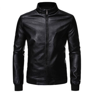 Custom New Arrival Winter PU Leather <b>Canvas</b> <b>Jacket</b> Windproof Eco-Friendly Zipper Closure Design Men's <b>Jacket</b> for Men - Product Image 1