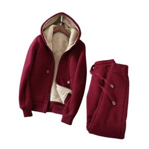 Econex Sports 2025 elegante Sudadera con capucha de manga larga con cremallera completa conjuntos de chándal y chándal de mujer de manga larga Color empalmado - Product Image 6