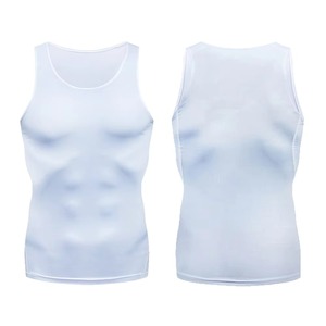 Men Solid Knitted Mesh <b>Singlets</b> Quick Dry Polyester <b>Running</b> Breathable Casual O-Neck Custom Logo Basic Style Sports <b>Singlet</b> - Product Image 2