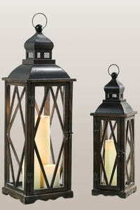 <b>Top</b> Selling Luxury Design Stainless Steel Candle Lanterns With Matt Black Finish for Outdoor And Home Decoration Handmade - Product Image 2