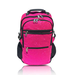 Sac à dos de sport pour cheerleading en tissu pailleté holographique PU imperméable 30-40L, couleurs personnalisables - Product Image 1