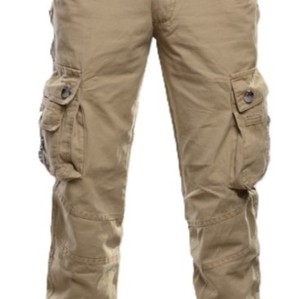 Pantalon cargo tactique 100 % coton pour homme, coupe droite large, confortable, taille mi-haute, multi-poches, vente en gros, toile personnalisée, collection automne - Product Image 4