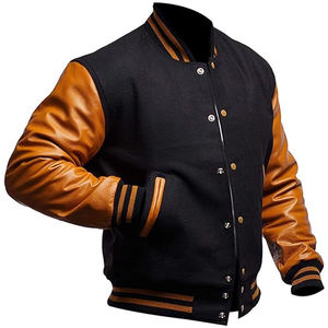 Chaquetas Varsity Premium Personalizadas para Hombre con Cuello Alto, Venta al Por Mayor, con Colores Elegantes y Logotipo Frontal - Product Image 2