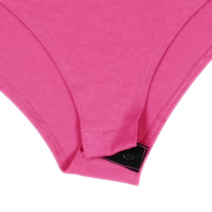 Maillot de bain une pièce pour femmes, couleur unie, manches longues, col rond, bas string, vêtements de plage extensibles - Product Image 6