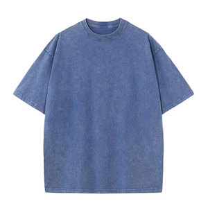 T-shirt Oversize Délavé Effet Acide en Coton Premium, Style Vintage Décontracté Streetwear, Impression et Broderie de Logo Personnalisés Disponibles - Product Image 4