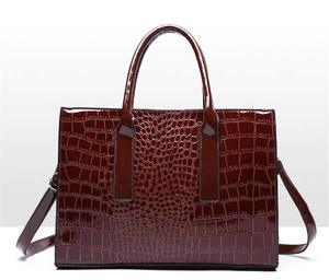 Sacs à main fourre-tout à imprimé crocodile tendance pour femmes, sacs à main de créateurs pour femmes, sacs en cuir imperméables, sacs fourre-tout pour femmes - Product Image 3
