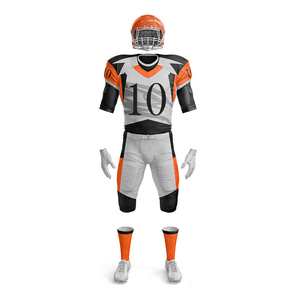 Custom American Football Jersey Set Striped <b>Rainbow</b> Design Sublimated Short Sleeve V-neck Fitted Men's Adult 100% Summer Plus - Product Image 5