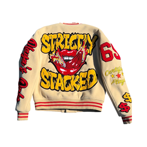 แจ็คเก็ตวาร์ซิตี้ผู้ชายสำหรับฤดูหนาว แขนหนัง ปักลายเชนิลคุณภาพสูง สไตล์เลตเตอร์แมนแบบวิทยาลัย - Product Image 4