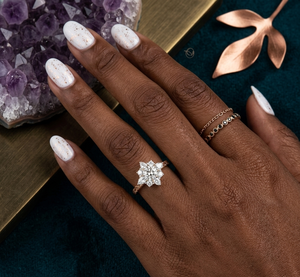 IGI/GIA Lab Grown Vintage 14K oro amarillo y blanco boda/anillo de compromiso corte diamante Unisex perfecto regalo de fiesta de aniversario - Product Image 1