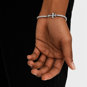 925 Sterling <b>Silver</b> Cross Tennis <b>Bracelet</b> Cubic Zirconia White Gold Plated Religious <b>Charm</b> <b>Bracelet</b> for Women - Product Image 3