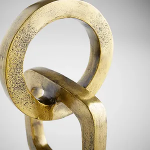 Sculpture abstraite en laiton plaqué or, forme irrégulière, décoration artistique, statuette en métal moulé pour la décoration intérieure - Product Image 2