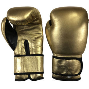 Gants de boxe en cuir PU imperméable avec logo personnalisé, pour entraînement de sparring Muay Thai adulte, 10oz 16oz, à lacets et fermeture auto-agrippante au poignet - Product Image 4