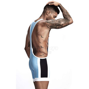 Traje de Lucha Libre de Nuevo Diseño, Compresión para Hombre, Personalizado, Reversible, Parte Delantera de Spandex/Poliéster, Ligero, de Secado Rápido y Transpirable - Product Image 5