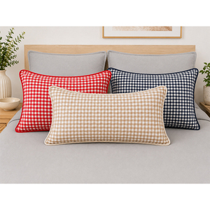 100% Cotton Yarn Dyed Gingham Cushion Cover | Decorative Check Throw <b>Pillow</b> Cover for <b>Sofa</b>, Bed - Product Image 6