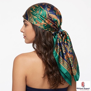 Fabricant d'écharpes en satin imprimé, marque blanche, OEM, ODM, branding, marketing promotionnel, fournisseur de services de personnalisation de tissus, Afrique - Product Image 2