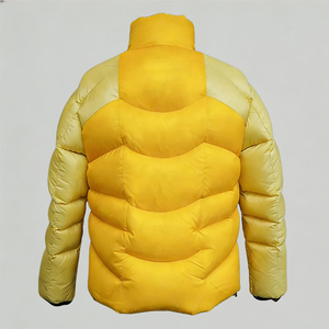 Chaqueta Acolchada para Hombre con Bloques de Color, Cuello Alto, Cierre de Cremallera, Cortavientos, Ropa Exterior Casual de Invierno, Acolchado Grueso de Poliéster - Product Image 6